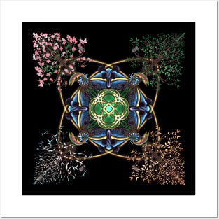 Four Seasons Mandala Posters and Art